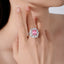 SOLID GOLD LAB-GROWN VVS FANCY VIVID PINK DIAMOND & DIAMOND RING (#:SY004P-R)