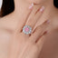 SOLID GOLD LAB-GROWN VVS FANCY VIVID PINK DIAMOND & DIAMOND RING (#:SY001P-R)