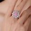SOLID GOLD LAB-GROWN VVS FANCY VIVID PINK DIAMOND & DIAMOND RING (#:SY001P-R)