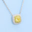 GENUINE YELLOW DIAMOND & DIAMOND NECKLACE(#:P1038)