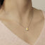 GENUINE YELLOW DIAMOND & DIAMOND NECKLACE(#:P1038)