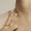 GENUINE YELLOW DIAMOND & DIAMOND NECKLACE(#:P1038)