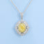 GENUINE YELLOW DIAMOND & DIAMOND NECKLACE(#:P1039)
