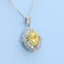 GENUINE YELLOW DIAMOND & DIAMOND NECKLACE(#:P1039)