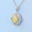 GENUINE YELLOW DIAMOND & DIAMOND NECKLACE(#:P1039)