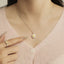GENUINE YELLOW DIAMOND & DIAMOND NECKLACE(#:P1039)