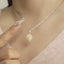 GENUINE YELLOW DIAMOND & DIAMOND NECKLACE(#:P1039)