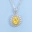 GENUINE YELLOW DIAMOND & DIAMOND NECKLACE(#:P1040)