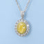GENUINE YELLOW DIAMOND & DIAMOND NECKLACE(#:P1040)