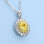 GENUINE YELLOW DIAMOND & DIAMOND NECKLACE(#:P1040)
