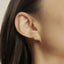GENUINE YELLOW DIAMOND & DIAMOND EARRINGS (#:P1095)