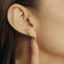 GENUINE YELLOW DIAMOND & DIAMOND EARRINGS (#:P1095)