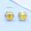 GENUINE YELLOW DIAMOND & DIAMOND EARRINGS (#:P1095)