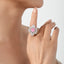 SOLID GOLD LAB-GROWN VVS FANCY VIVID PINK DIAMD & DIAMOND RING (#:SY013P-R)