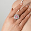 SOLID GOLD LAB-GROWN VVS FANCY VIVID PINK DIAMD & DIAMOND RING (#:SY029P-R)
