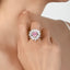 SOLID GOLD LAB-GROWN VVS FANCY VIVID PINK DIAMD & DIAMOND RING (#:SY029P-R)