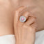 SOLID GOLD LAB-GROWN VVS FANCY VIVID PINK DIAMD & DIAMOND RING (#:SY031P-R)