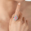 SOLID GOLD LAB-GROWN VVS FANCY VIVID PINK DIAMOND & DIAMOND RING (#:SY030P-R)