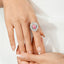 SOLID GOLD LAB-GROWN VVS FANCY VIVID PINK DIAMD & DIAMOND RING (#:SY033P-R)