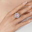 SOLID GOLD LAB-GROWN VVS FANCY VIVID PINK DIAMOND & DIAMOND RING (#:SY017P-R)
