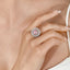 SOLID GOLD LAB-GROWN VVS FANCY VIVID PINK DIAMOND & DIAMOND RING (#:SY028P-R)
