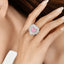 SOLID GOLD LAB-GROWN VVS FANCY VIVID PINK DIAMD & DIAMOND RING (#:SY037P-R)