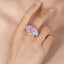 SOLID GOLD LAB-GROWN VVS FANCY VIVID PINK DIAMOND & DIAMOND RING (#:SY025P-R)