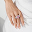 SOLID GOLD LAB-GROWN VVS FANCY VIVID PINK DIAMOND & DIAMOND RING (#:SY025P-R)