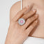 SOLID GOLD LAB-GROWN VVS FANCY VIVID PINK DIAMOND & DIAMOND RING (#:SY027P-R)