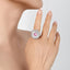 SOLID GOLD LAB-GROWN VVS FANCY VIVID PINK DIAMOND & DIAMOND RING (#:SY027P-R)