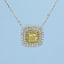 GENUINE YELLOW DIAMOND & DIAMOND NECKLACE (#:XL163-Y)
