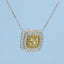GENUINE YELLOW DIAMOND & DIAMOND NECKLACE (#:XL163-Y)