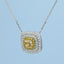 GENUINE YELLOW DIAMOND & DIAMOND NECKLACE (#:XL163-Y)