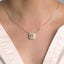 GENUINE YELLOW DIAMOND & DIAMOND NECKLACE (#:XL163-Y)