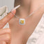 GENUINE YELLOW DIAMOND & DIAMOND NECKLACE (#:XL163-Y)