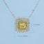 GENUINE YELLOW DIAMOND & DIAMOND NECKLACE (#:XL163-Y)