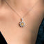 GENUINE YELLOW DIAMOND & DIAMOND NECKLACE (#:XL065-Y)