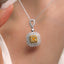 GENUINE YELLOW DIAMOND & DIAMOND NECKLACE (#:XL125-Y)