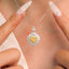 GENUINE YELLOW DIAMOND & DIAMOND NECKLACE (#:XL157-Y )