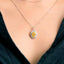 GENUINE YELLOW DIAMOND & DIAMOND NECKLACE (#:XL166-Y)