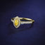 SOLID GOLD 0.41 CTW F-G VVS MARQUISE CUT LAB-GROWN YELLOW DIAMOND & DIAMOND RING(#:YDR001)
