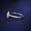SOLID GOLD 0.41 CTW F-G VVS MARQUISE CUT LAB-GROWN YELLOW DIAMOND & DIAMOND RING(#:YDR001)