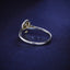 SOLID GOLD 0.41 CTW F-G VVS MARQUISE CUT LAB-GROWN YELLOW DIAMOND & DIAMOND RING(#:YDR001)