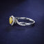 SOLID GOLD 0.58 CTW F-G VVS HEART CUT LAB-GROWN YELLOW DIAMOND&DIAMOND RING(#YDR003)