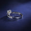 SOLID GOLD 0.43 CTW F-G VVS ROUND CUT LAB-GROWN YELLOW DIAMOND&DIAMOND RING(#:YDR004)