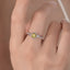 SOLID GOLD 0.43 CTW F-G VVS ROUND CUT LAB-GROWN YELLOW DIAMOND&DIAMOND RING(#:YDR004)