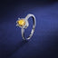 SOLID GOLD 0.50 CTW F-G VVS PEAR CUT LAB-GROWN YELLOW DIAMOND&DIAMOND RING(#YDR005)