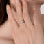 SOLID GOLD 0.50 CTW F-G VVS PEAR CUT LAB-GROWN YELLOW DIAMOND&DIAMOND RING(#YDR005)