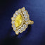SOLID GOLD LAB-GROWN VVS FANCY VIVID YELLOW DIAMOND & DIAMOND RING (#:SY005Y-R)