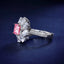 SOLID GOLD LAB-GROWN VVS FANCY VIVID PINK DIAMOND & DIAMOND RING (#:SY003P-R)